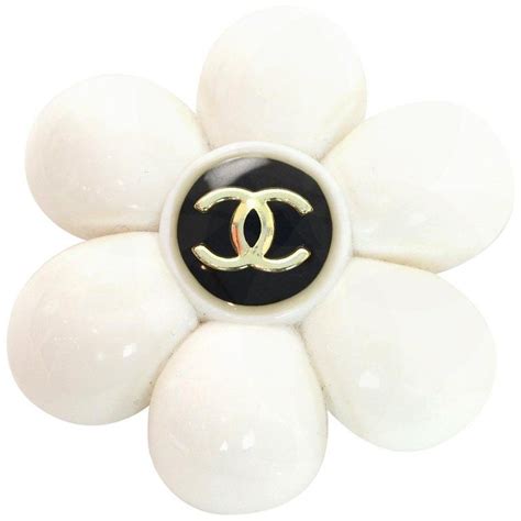 chanel white flower pin|Chanel inspired brooch pin.